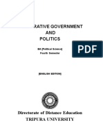 Comparative Government AND Politics: BA (Political Science) Fourth Semester