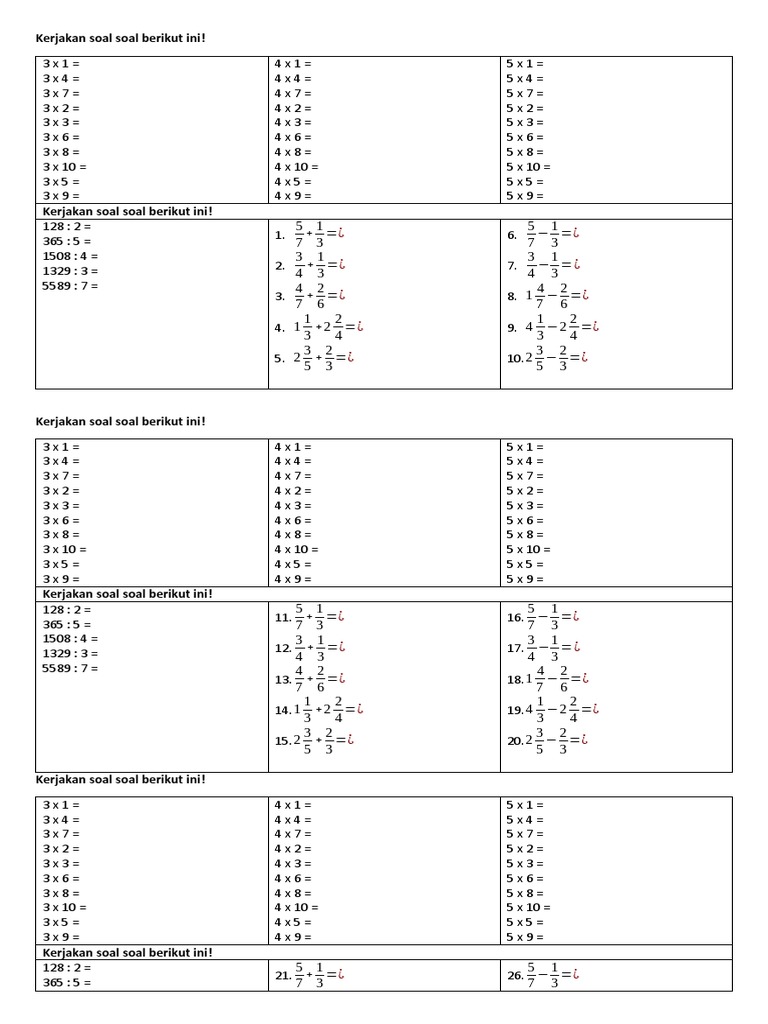 Kerjakan Soal Soal Berikut Ini Pdf