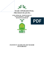 Standar Operasional Prosedur (Sop) : Institut Agama Islam Negeri Ponorogo