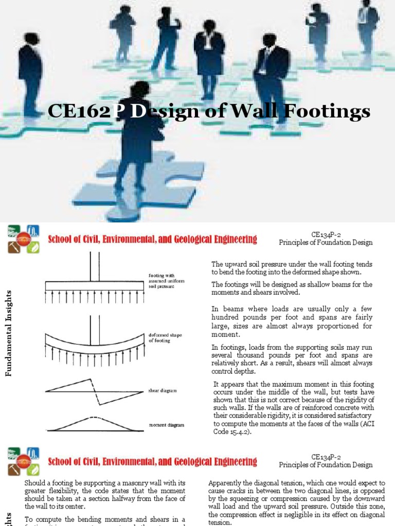Wall Footing Design Principles Guide | PDF | Beam (Structure) | Deep ...