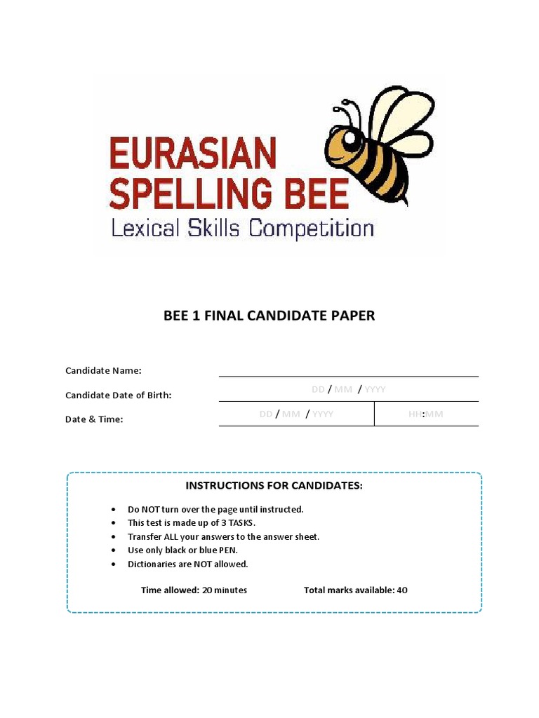 Bee 1FinalPaperCandidate2021 | PDF | Science & Mathematics | Technology ...