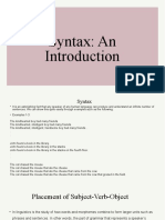 Syntax