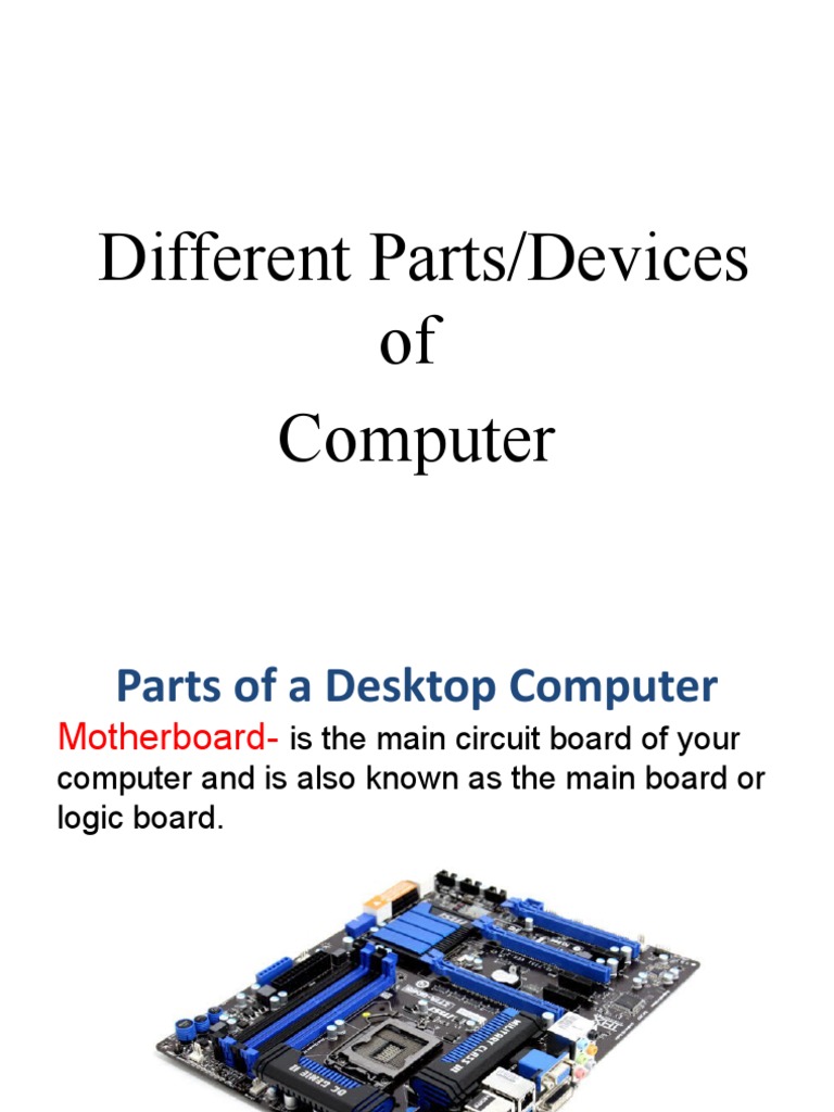 02 Different Parts of Computer | PDF | Random Access Memory | Computer ...