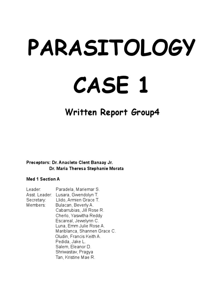 Case 1 Pdf Infection Diseases And Disorders