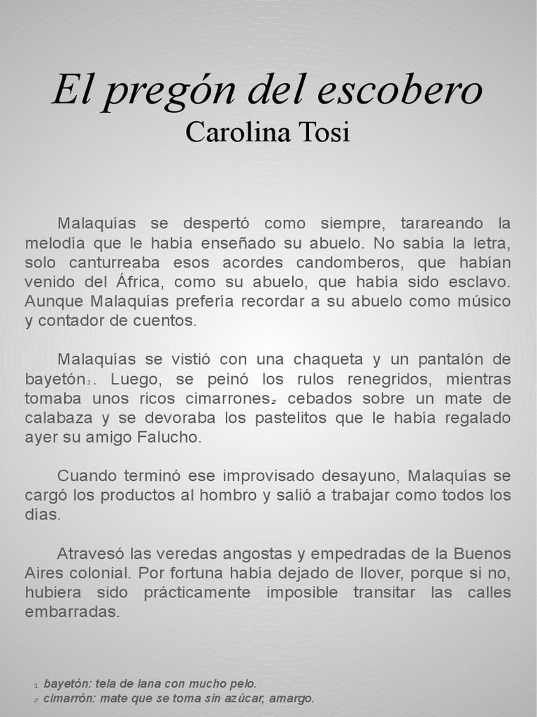 El pregón del escobero colonial | PDF | Poesía