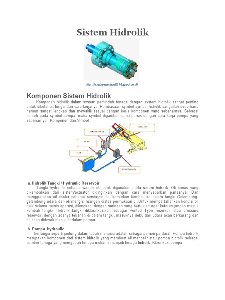 Sistem Hidrolik Komponen Pertemuan 4 Pdf