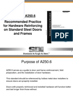 ANSI/SDI A250.6 Guide for Door & Frame Hardware Reinforcement