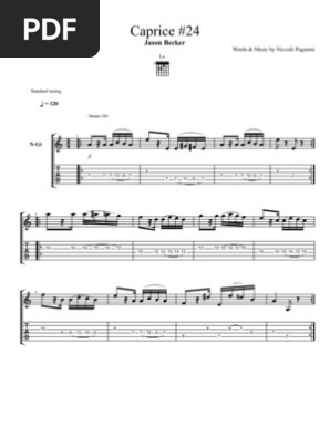 Jason Becker's Caprice No. 24 Tab | PDF