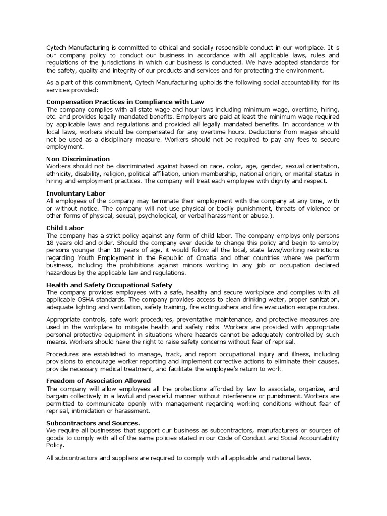 Social Accountability Examples