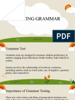 W7. Testing Grammar