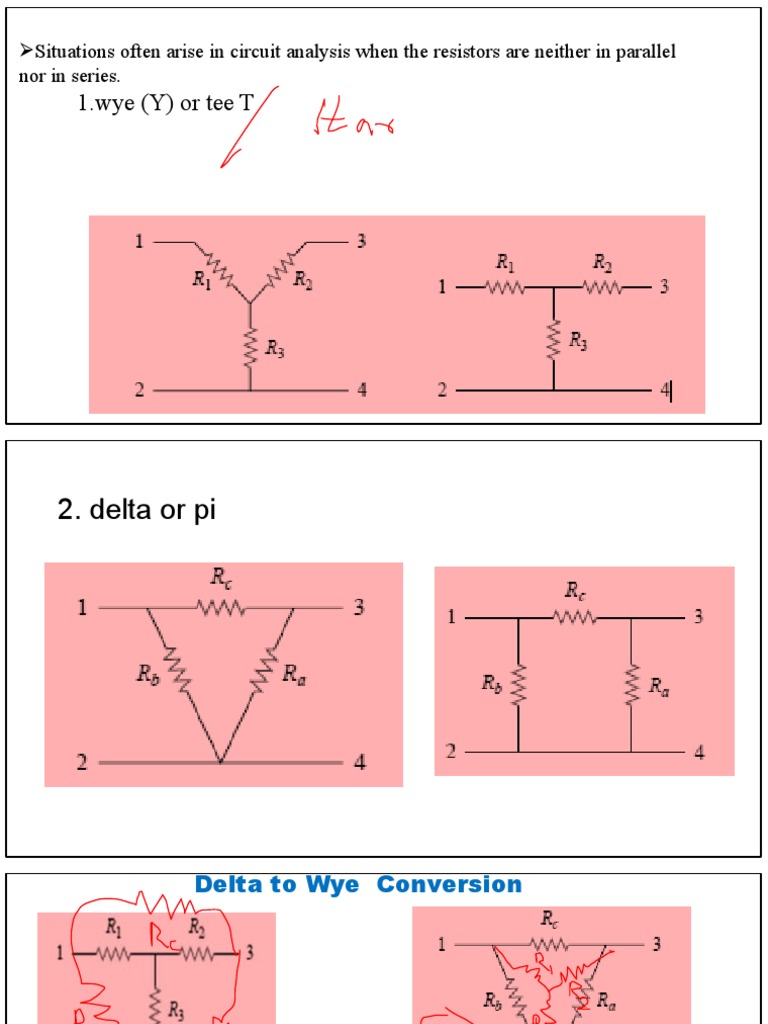 1.wye (Y) or Tee T Situations Often Arise in Circuit Analysis When The