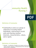 CHN1: Community & Health Definitions