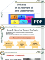 Lesson 1 Unit One (Attempts of Elements Classification) 0D54X