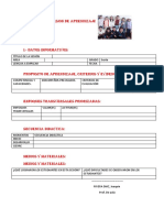 Estructura de SESION DE APRENDIZAJE