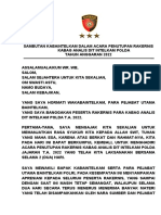 Sambutan - Penutupan - Rakernis Kabag Analis T.A. 2022. 2022' Dengan Anda