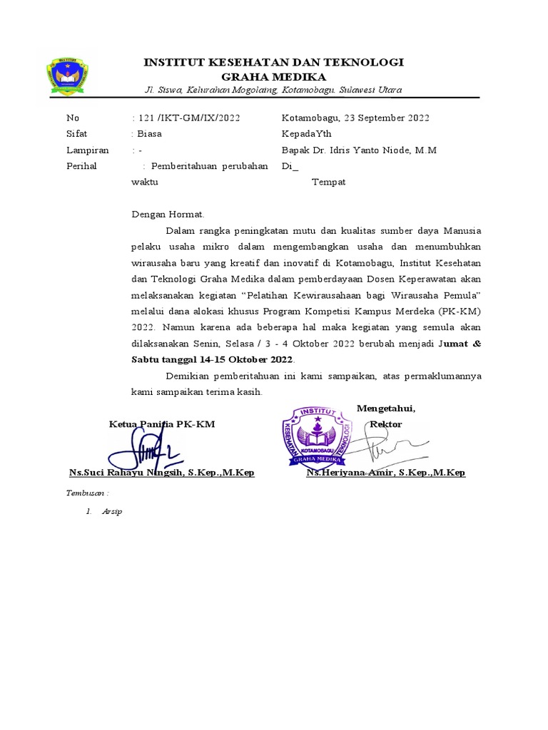 Surat Permohonan Narasumber | PDF