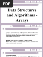 Data Structures and Algorithms Arrays and Linked LIST