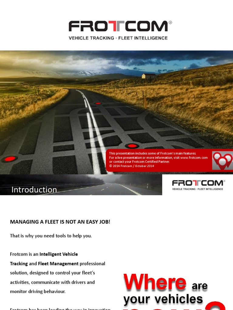 Frotcom Presentation 042010 1273017644 Phpapp01 | PDF | Computing