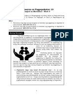Edukasyon Sa Pagpapakatao 10: Ikaapat Na Markahan - Week 5