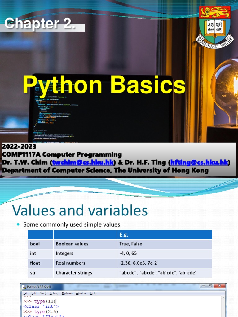 Chapter 2 PythonBasics | PDF | Boolean Data Type | Reserved Word