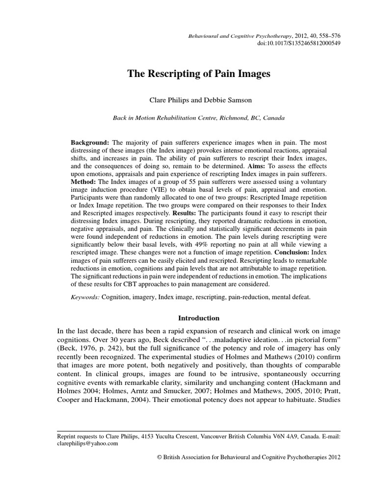 What Is Imagery Rescripting