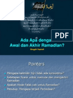 Ada Apa Dengan Awal Dan Akhir Ramadhan ?