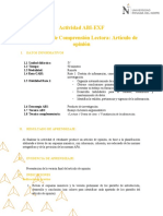 Evaluación de Comprensión Lectora: Artículo de opinión