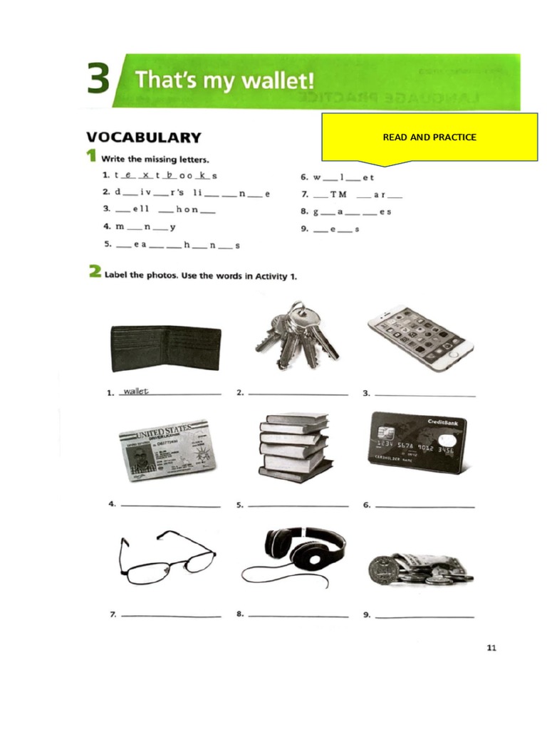 Workbook Unit 3 | PDF