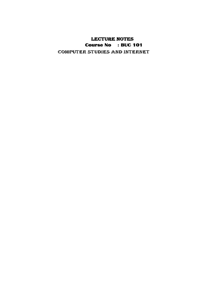 Introduction To Computer Applications by Makupi | PDF