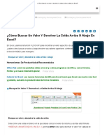 ¿Cómo Buscar Un Valor y Devolver La Celda Arriba o Abajo en Excel