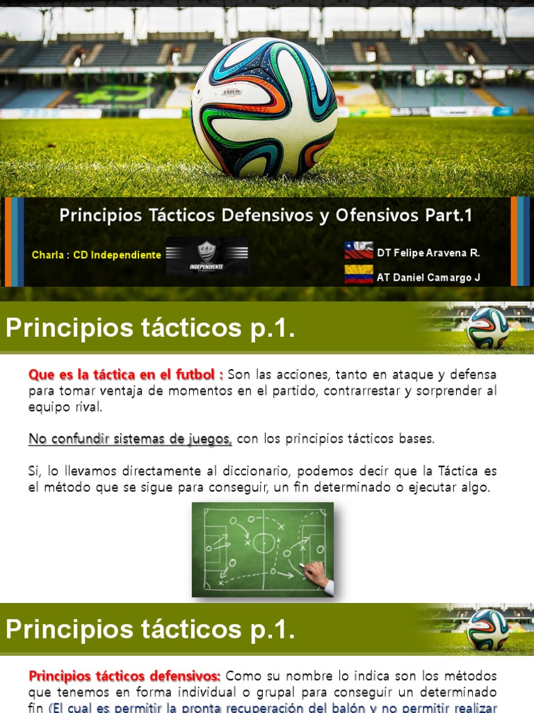 Principios Tácticos en Fútbol: Defensa y Ataque | PDF | Defensor ...