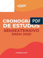 Cronograma de - Estudos Semiextensivo ENEM 2020