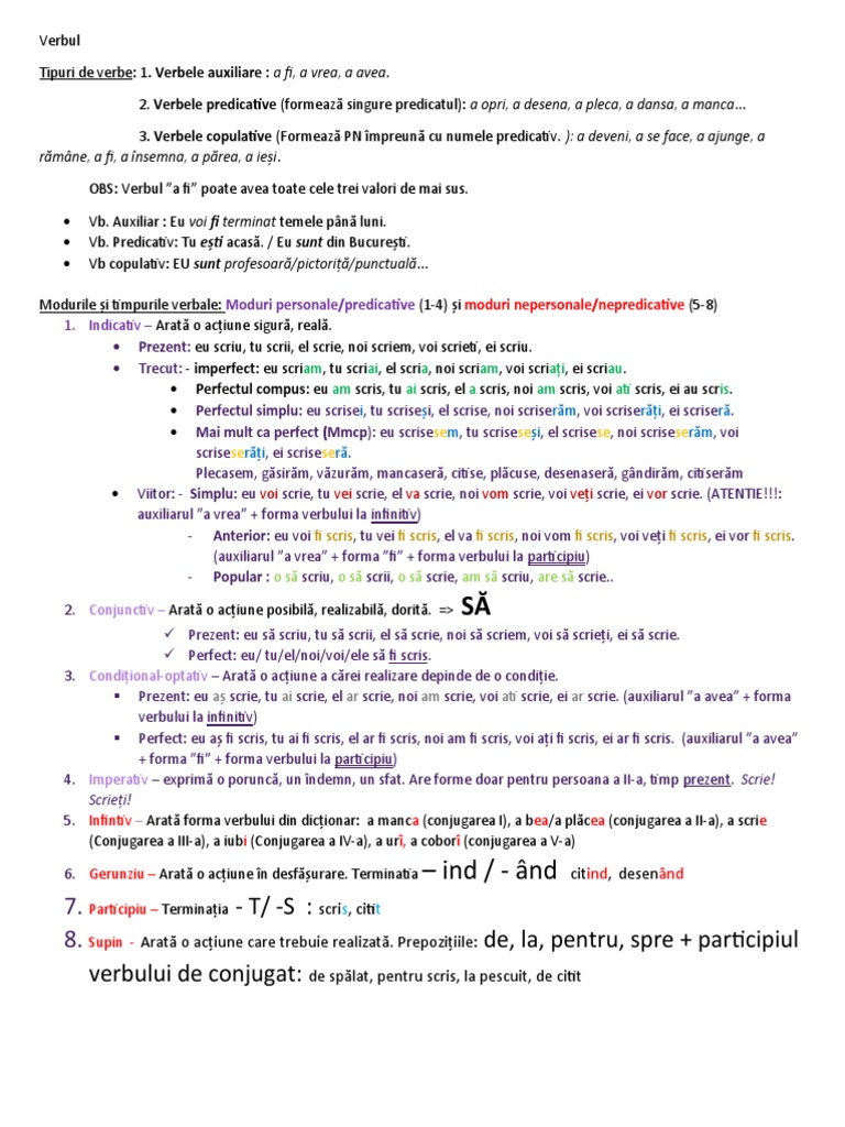 Verbul | PDF