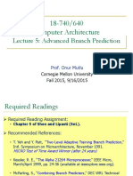 18 740 Fall15 Lecture05 Branch Prediction Afterlecture