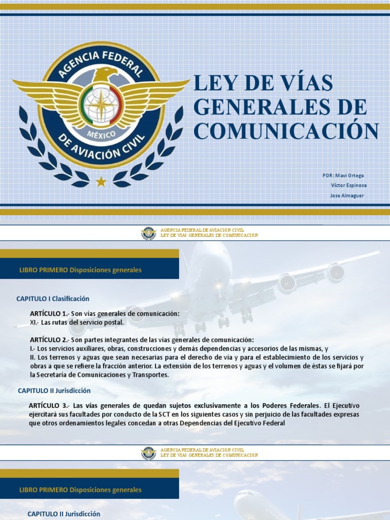 Eq 1 Ley De Vias Generales De Comunicacion PDF