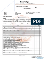 INTERNSHIP EVALUATION FORM For The CT