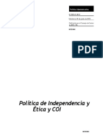 02-RER-01-0812 Politica de Independencia Etica y COI 2022