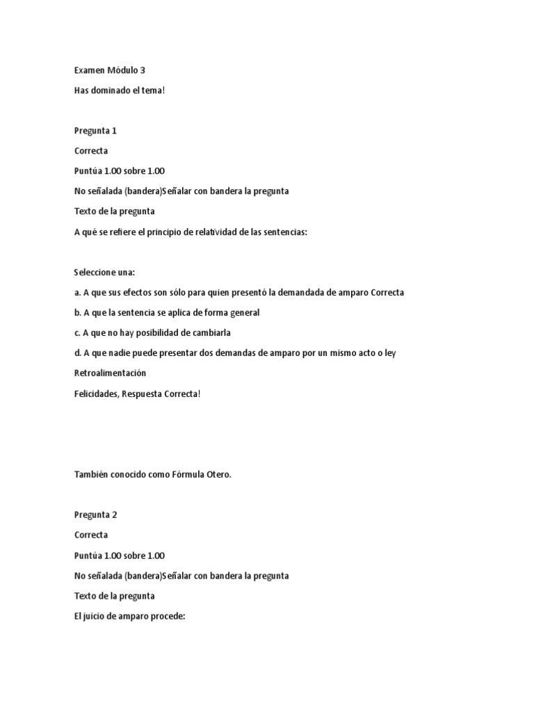Examen Módulo 3 Pdf Ley Pública Organizaciones Relacionadas Con