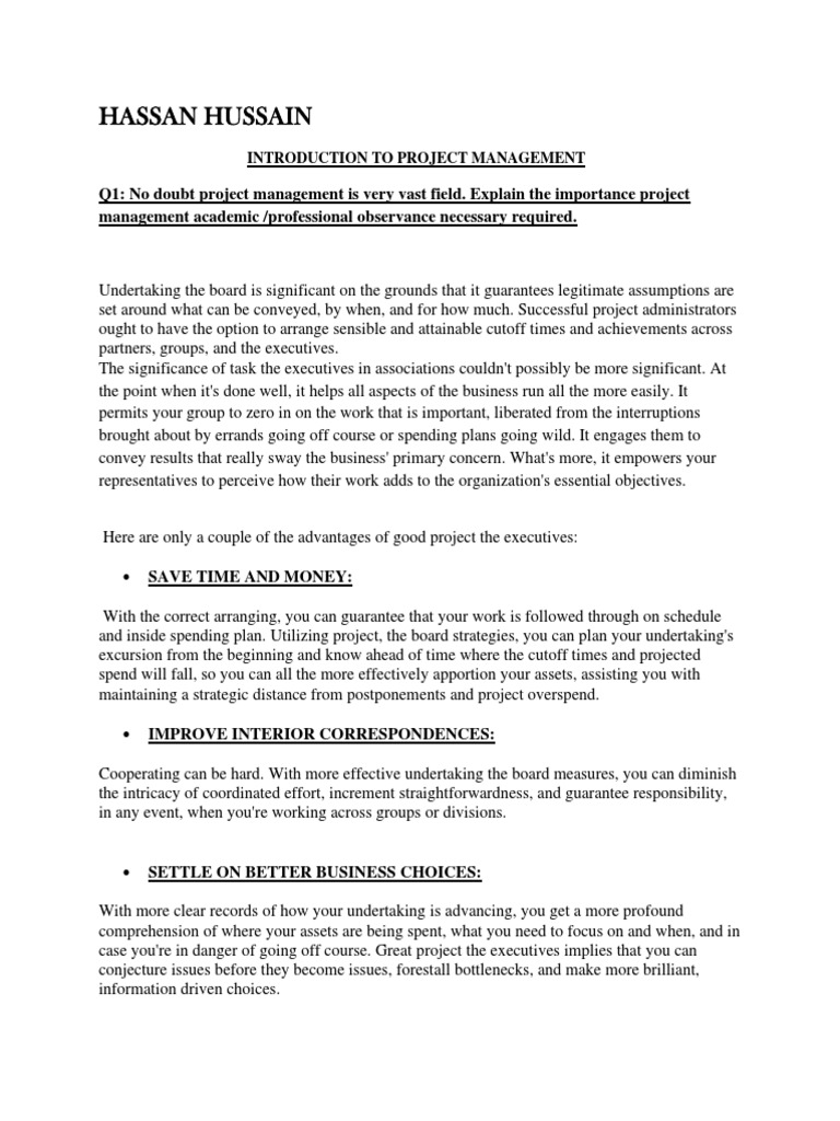 Project Management 1 | PDF | Project Management