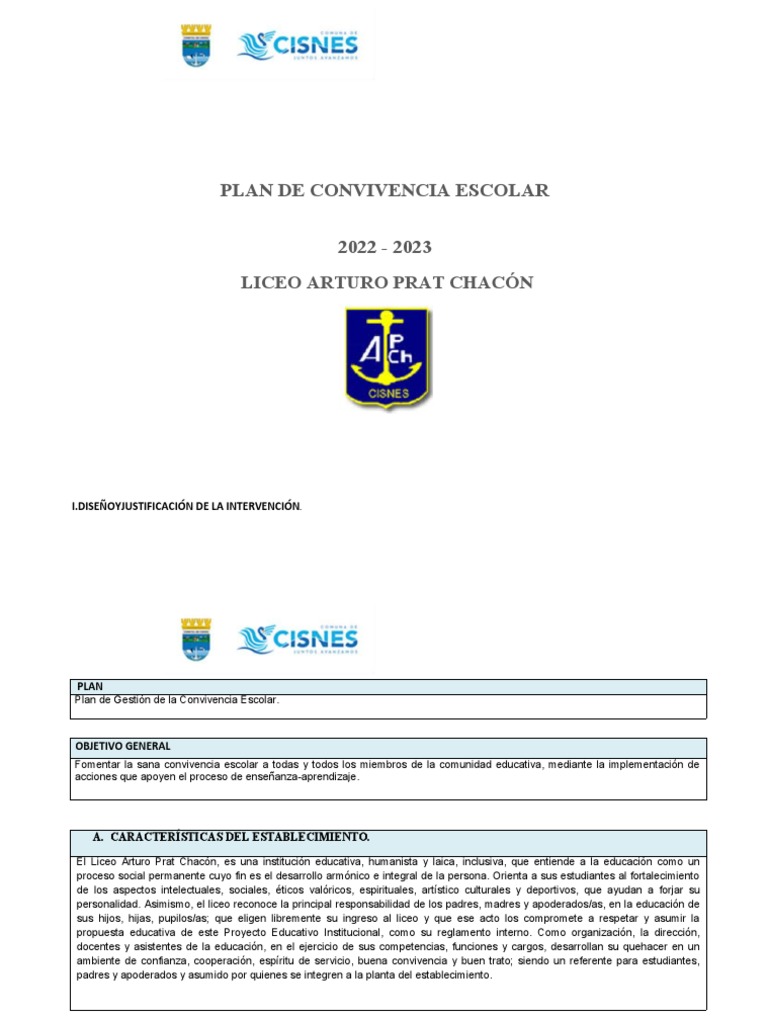 Plan de Convivencia Escolar 2021 | PDF | Método de enseñanza | Institución