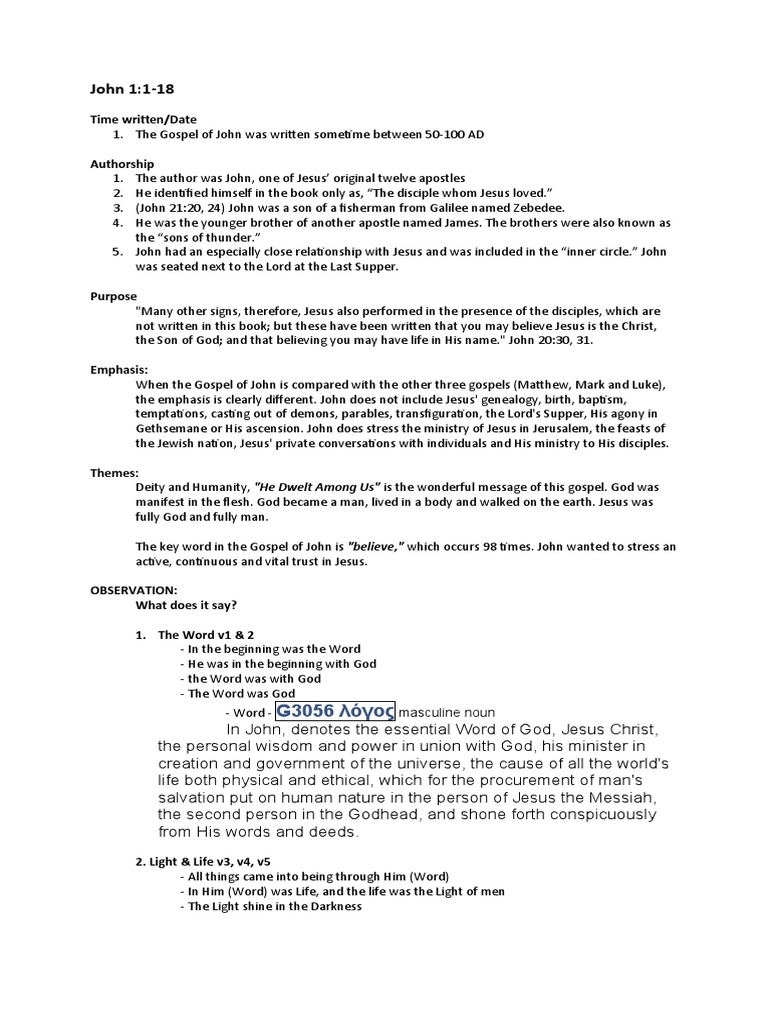 John 1 | PDF | John The Apostle | Jesus