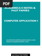 Sample For Computer Application Cict