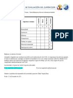Fórmula Individual de Evaluación Del Supervisor: Aspectos A Evaluar 1 2 3 4