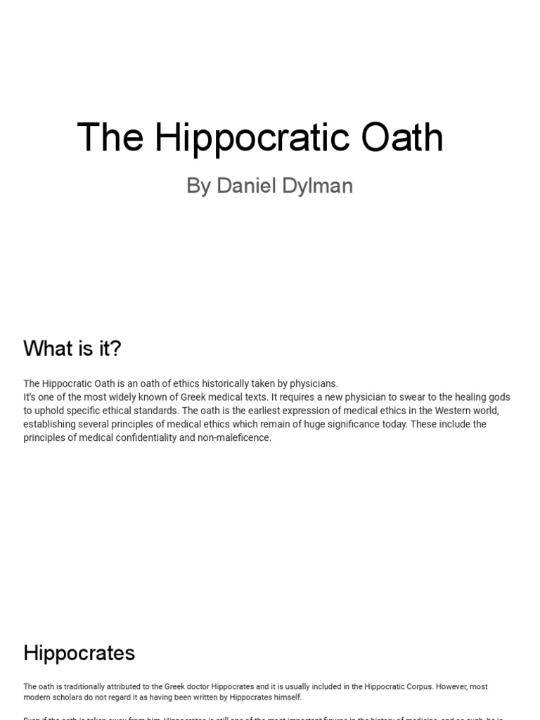 The Hippocratic Oath PDF