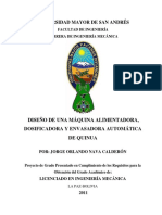 275 Diseño de Una Maquina Alimentadora, Dosificadora y Envasadora Automatica de Quinua
