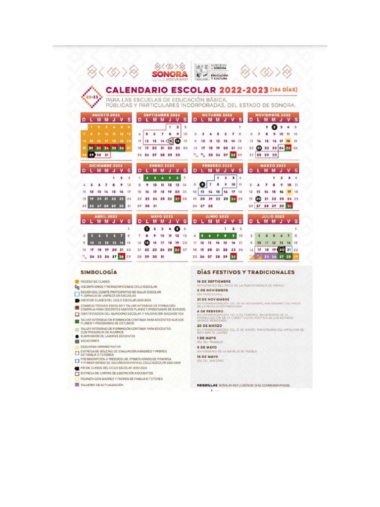 Calendario Escolar Oficial PDF