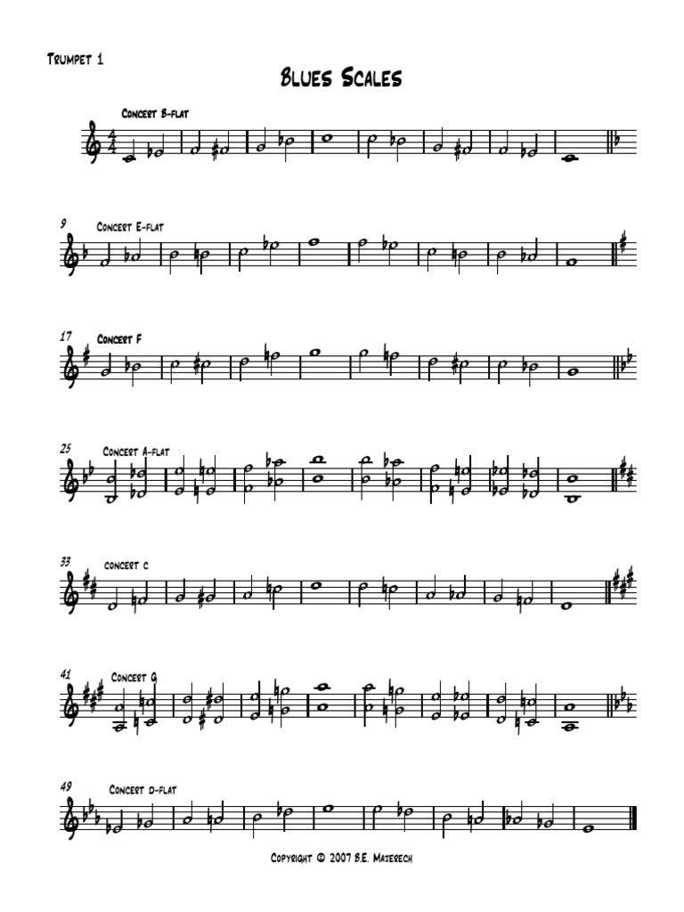 Blues Scales Trumpet 1 2019 09 18 1041 Trumpet 1 PDF