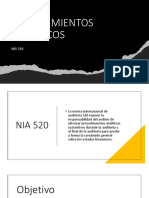 NIA 520 Procedimientos Analiticos