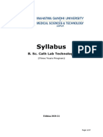 Syllabus for B.Sc. Cath Lab Technology