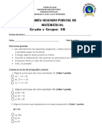 Examen Matemáticas 1B Centro Escolar Betancourt